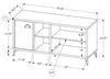 Cameron 48” TV Stand - White 