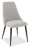 Miya Dining Chair with Polyester Fabric, Metal - Grey | Chaise de salle à manger Miya en tissu de polyester et en métal - grise