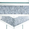 Rosie End Table  - Glam style End Table in Silver Medium Density Fibreboard (MDF)