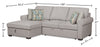 Scott Living Haven 2-Piece Left-Facing Chenille Fabric Sleeper Sectional with Storage Chaise - Grey | Sofa-lit sectionnel de gauche Haven de Scott Living 2 pièces en tissu de chenille avec fauteuil long de rangement - gris