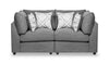 Scott Living Evolve Modular 79" Linen-Look Fabric Loveseat with Removable Feather Down Cushions - Charcoal Grey | Causeuse modulaire Evolve de Scott Living de 79 po en tissu d’apparence lin avec coussins amovibles en duvet et plumes - gris anthracite