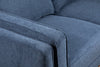 Kassia Linen-Look Sofa - Blue 