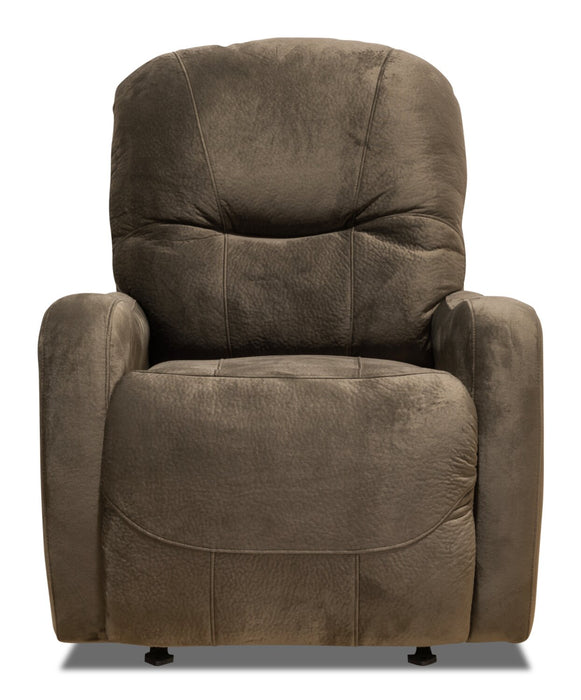 Made in Canada Everett 33.5\" Fabric Reclining Chair - Chocolate Brown