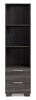 Antoni Pier - Grey - Contemporary style Media Shelf in Grey Medium Density Fibreboard (MDF), Particleboard