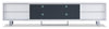 Amelia 89" Modern TV Stand with Storage and Cable Management for TVs up to 100"- White & Black Two |Meuble pour téléviseur moderne Amelia de 89 po avec rangement et système de gestion des câbles pour
