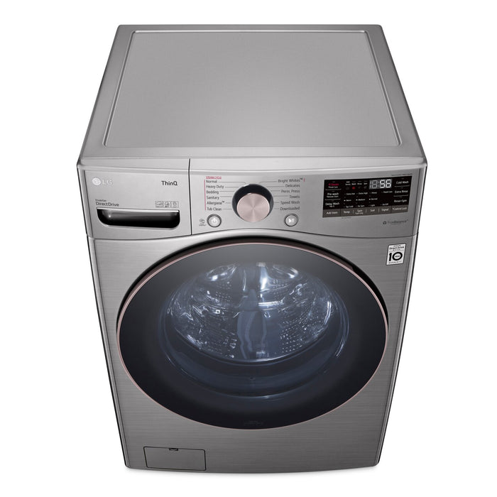 LG 5.2 Cu. Ft. Smart Front-Load High-Efficiency Steam Washer - Graphite Steel - Stackable - WM3850HVA