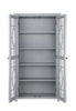 Athena Curio Cabinet - Grey - Traditional style Accent Cabinet in Grey Medium Density Fibreboard (MDF)