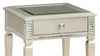 Tyra 24" Glam End Table with Storage - Champagne  |Table de bout somptueuse Tyra de 24 po avec rangement - champagne