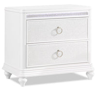 Ava Bedside 2-Drawer Nightstand with LED Light, 32.5