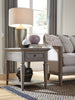 Lancaster 20" Traditional End Table with Storage and Shelf - Grey and Bronze Pine|Table de bout traditionnelle Lancaster de 20 po avec rangement et tablette - grise et pin bronze