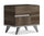 Gino Bedside 2-Drawer Nightstand - Made in Italy, 24.8"W x 23.2"H, Modern - Brown