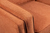 Kassia Linen-Look Loveseat - Orange 