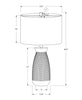 27" Cream Ceramic Table Lamp with Beige Shade|Lampe de table de 27 po en céramique crème avec abat-jour beige