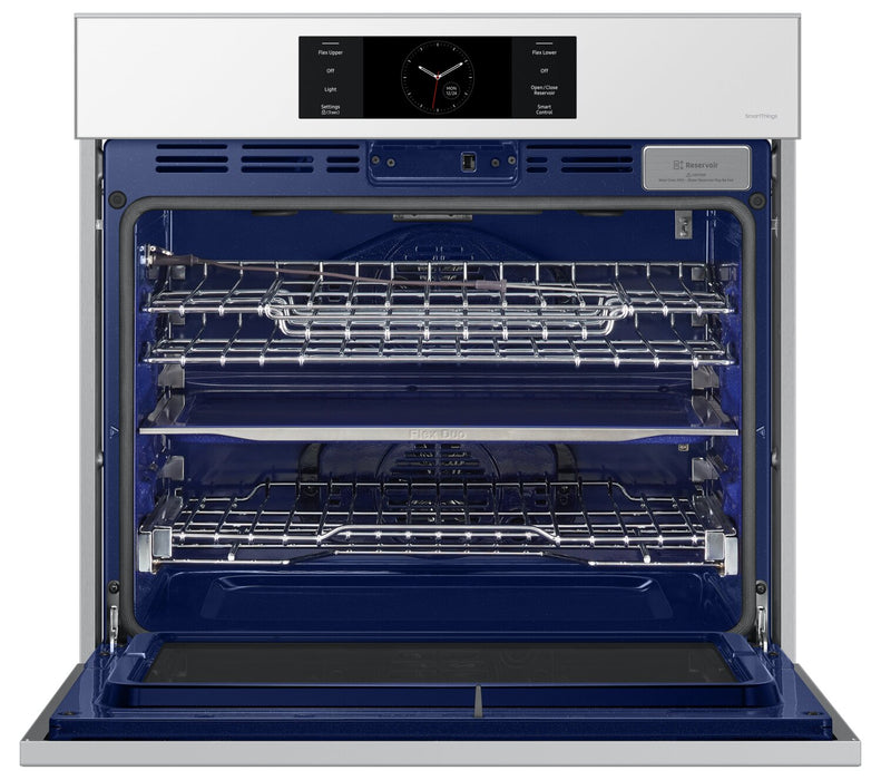 Samsung 30\" 5.1 Cu. Ft. Electric Single Wall Oven with AI Pro Cooking™ Camera and Air Sous Vide  - White - NV51CB700S12AA