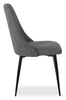 Miya Dining Chair with Polyester Fabric, Metal - Charcoal | Chaise de salle à manger Miya en tissu de polyester et en métal - anthracite