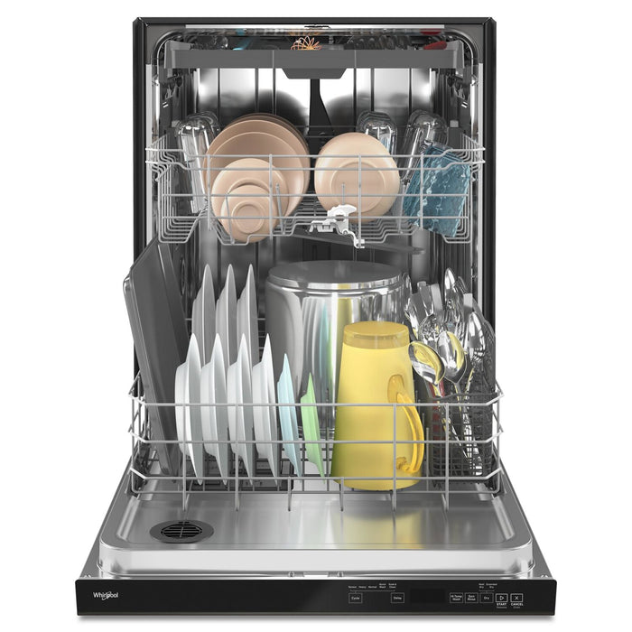 Whirlpool 24\" 47 dBA Built-In Top-Control Dishwasher - Print Resist Black Stainless - WDTA50SAKV