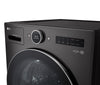 LG 5.7 Cu. Ft. Smart Front-Load High-Efficiency Steam All-in-One Laundry - Black Steel - WM6998HBA | Laveuse-sécheuse tout-en-un à la vapeur intelligente haute efficacité LG de 5,7 pi³ à chargement fro…