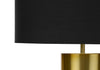 25" Black and Gold with Drum Shade Table Lamp|Lampe de table de 25 po noire et dorée avec abat-jour cylindrique