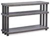 Eldridge 48\" Modern Sofa Table with Shelf - Weathered Grey with Metal and Wood