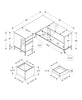 Sean L-Shaped Desk - Grey 