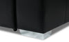 Drake Leather-Look Fabric Chair with Pull-Out Ottoman - Black  
