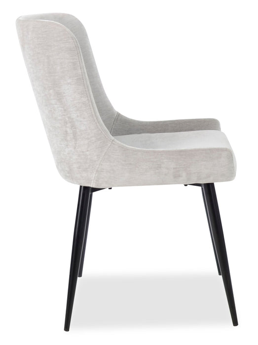 Lexi Dining Chair with Velvet-Look Fabric, Metal - Taupe