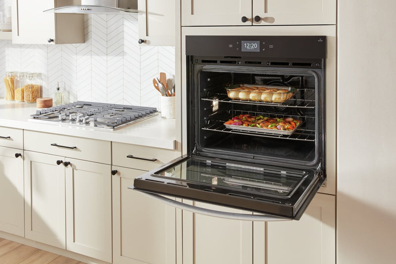 Whirlpool 30\" 4.3 Cu. Ft. Electric Single Wall Oven with True Convection - Fingerprint Resistant Stainless Steel - WOES7030PZ