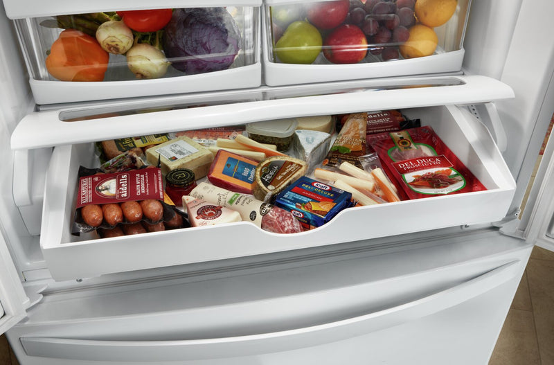 Whirlpool 33\" 22 Cu. Ft. Bottom-Mount Refrigerator - White - WRFF5333PW