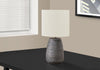 19" Grey Textured Ceramic Table Lamp|Lampe de table de 19 po en céramique texturée grise