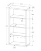 Slade 4-Shelf Bookcase - White  