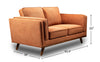Kassia Linen-Look Loveseat - Orange 