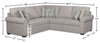 Scott Living Haven 2-Piece Left-Facing Chenille Fabric Sectional - Grey | Sofa sectionnel de gauche Haven de Scott Living 2 pièces en tissu de chenille - gris