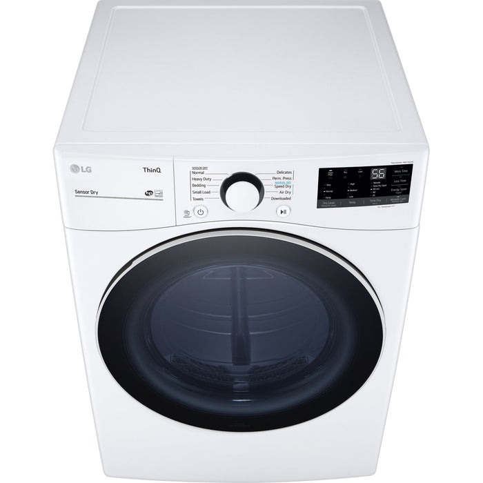 LG 7.4 Cu. Ft. Smart Gas Dryer - White - Stackable - DLG3601W