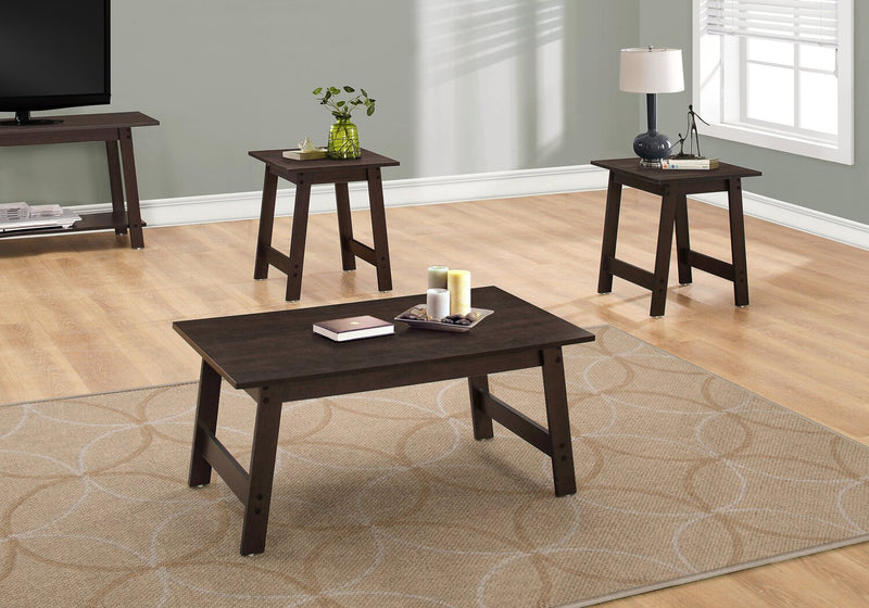 Jacey 36\" Modern 3-Pack Coffee + 2 End Tables - Espresso 