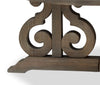 Tinley Park 40" Traditional Round Coffee Table - Grey-Brown Pine with Scroll Design Base|Table à café ronde traditionnelle Tinley Park de 40 po - pin gris-brun avec base à volutes