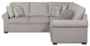 Scott Living Haven 2-Piece Right-Facing Chenille Fabric Sleeper Sectional - Grey | Sofa-lit sectionnel de droite Haven de Scott Living 2 pièces en tissu de chenille - gris