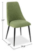 Miya Dining Chair with Polyester Fabric, Metal - Moss Green | Chaise de salle à manger Miya en tissu de polyester et en métal - vert mousse