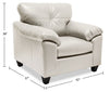 Addison Leath-Aire Chair - Beige 