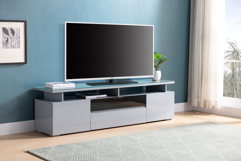 Adam 68\" Modern TV Stand with Storage and Cable Management for TVs up to 75\"- Grey