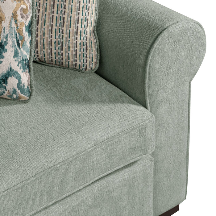Scott Living Haven 2-Piece Right-Facing Chenille Fabric Sectional - Seafoam Blue