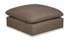 Eclipse 4-Piece Linen-Look Fabric Modular Sectional with Ottoman - Slate 