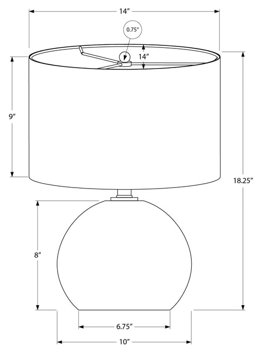 18\" Cream Ceramic Table Lamp