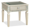 Tyra 24" Glam End Table with Storage - Champagne  |Table de bout somptueuse Tyra de 24 po avec rangement - champagne