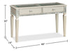 Tyra 48" Glam Sofa Table with Storage - Champagne  |Table de salon somptueuse Tyra de 48 po avec rangement - champagne