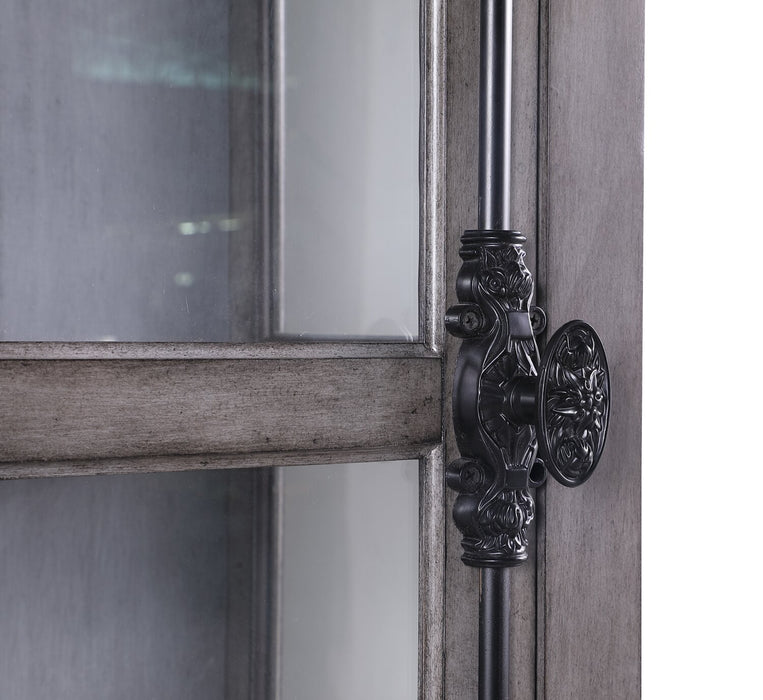 Scarlett 27.5\" Curio Cabinet with Glass Shelves - Grey