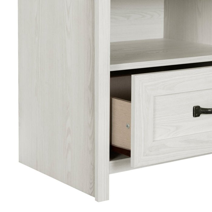 Dove Bedside 1-Drawer Nightstand, 23.8\"W x 22.5\"H, Made in Canada - White