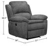 Chandler Chenille Power Recliner - Grey 