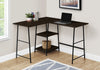 Evlin 42" L-Shaped Office Desk with Shelves - Espresso|Bureau en forme de L Evlin de 42 po à tablettes - espresso