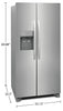 Frigidaire 22.3 Cu. Ft. Side-by-Side Refrigerator - FRSS2323AS 