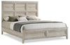 Lara Panel Bed with Headboard & Frame, Antique Grey - King Size | Lit à panneau Lara avec tête de lit et cadre de lit, gris antique - format très grand lit